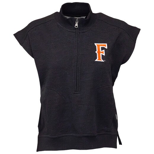 Boxercraft Sleeveless Terry Half Zip Pullover - Charcoal